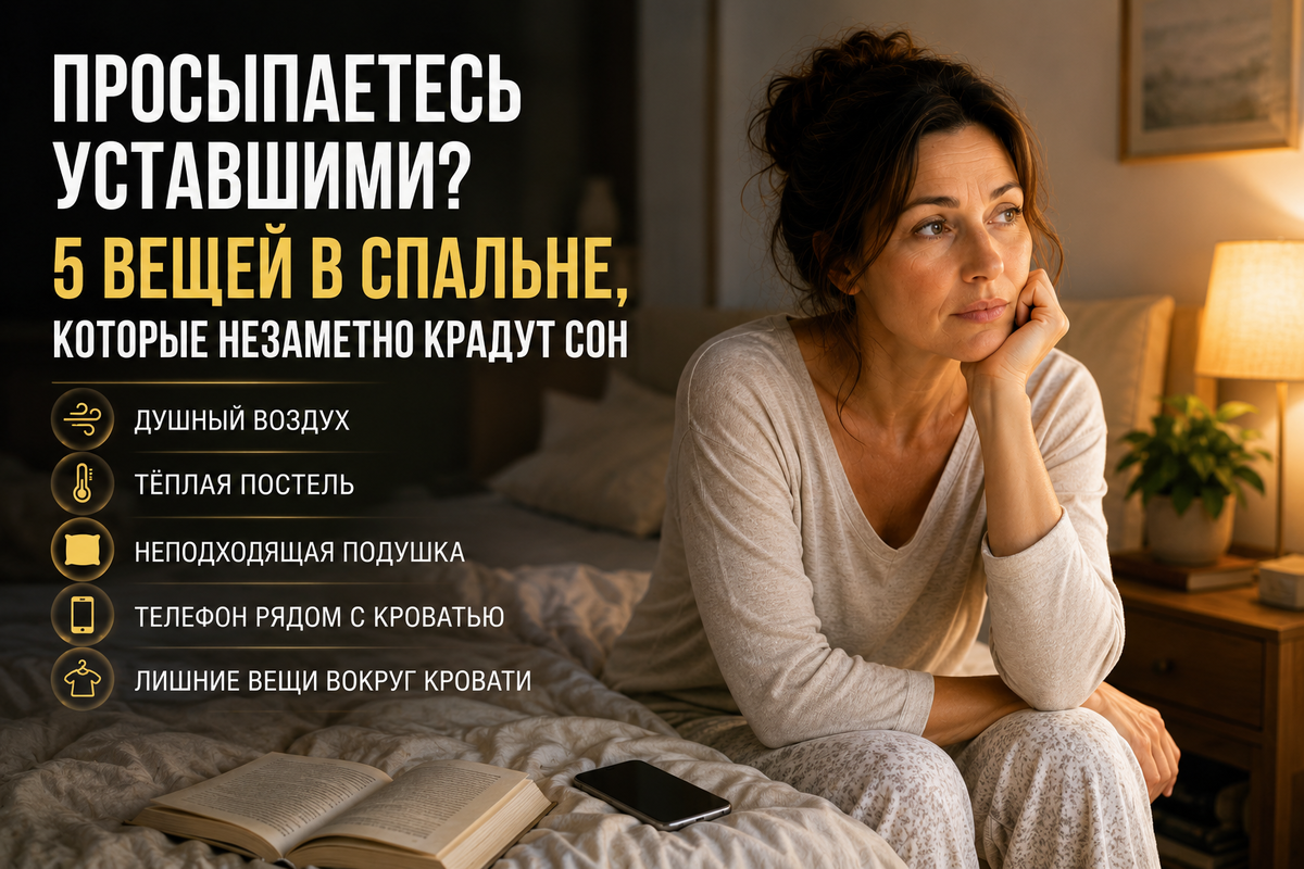 Просыпаетесь уставшими? 5 вещей в спальне, которые незаметно крадут сон