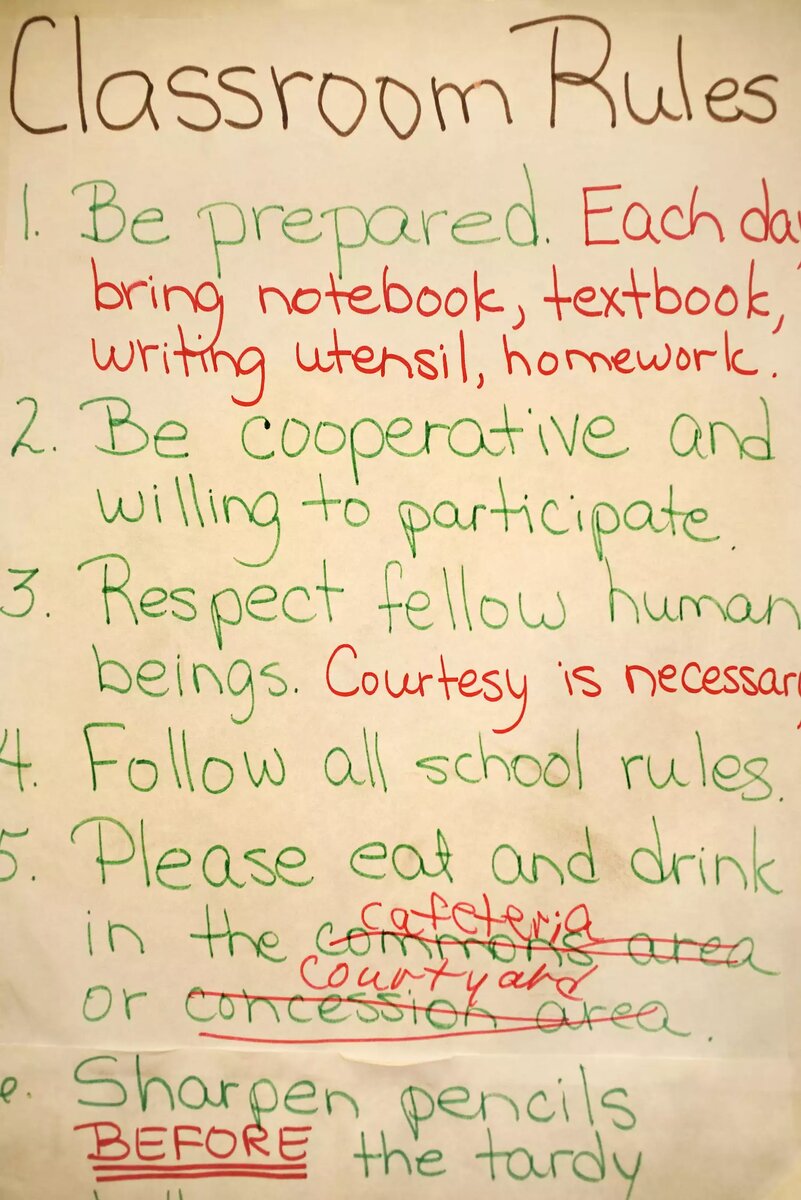 Include students in creating classroom rules. Thinkstock/GETTY Images
