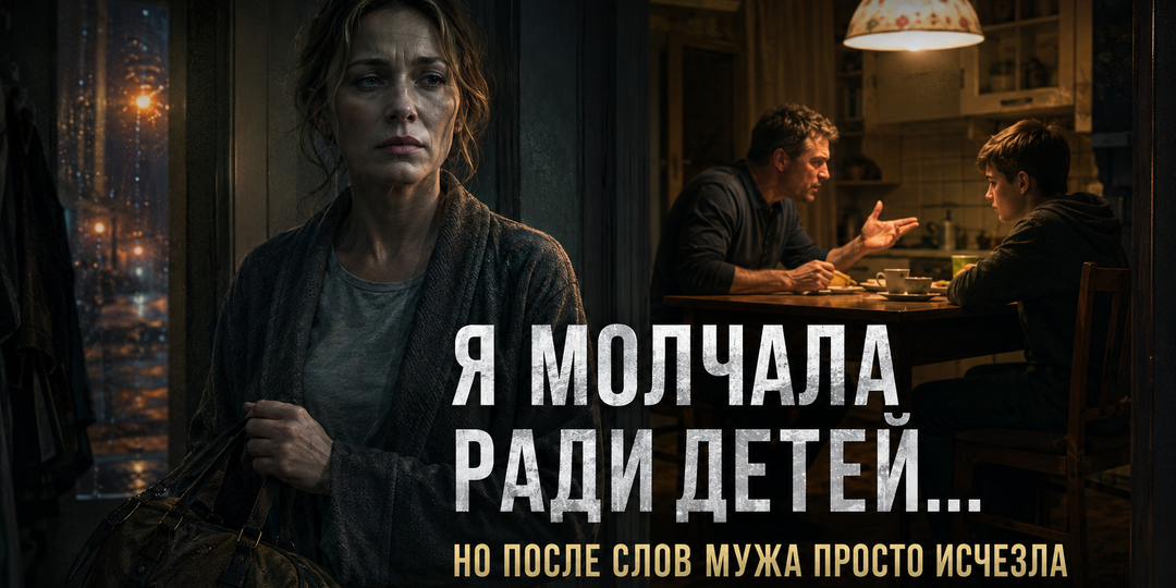«Я просто собрала вещи и исчезла»: она молчала ради детей двадцать лет, а потом услышала слова сына. Стало мерзко