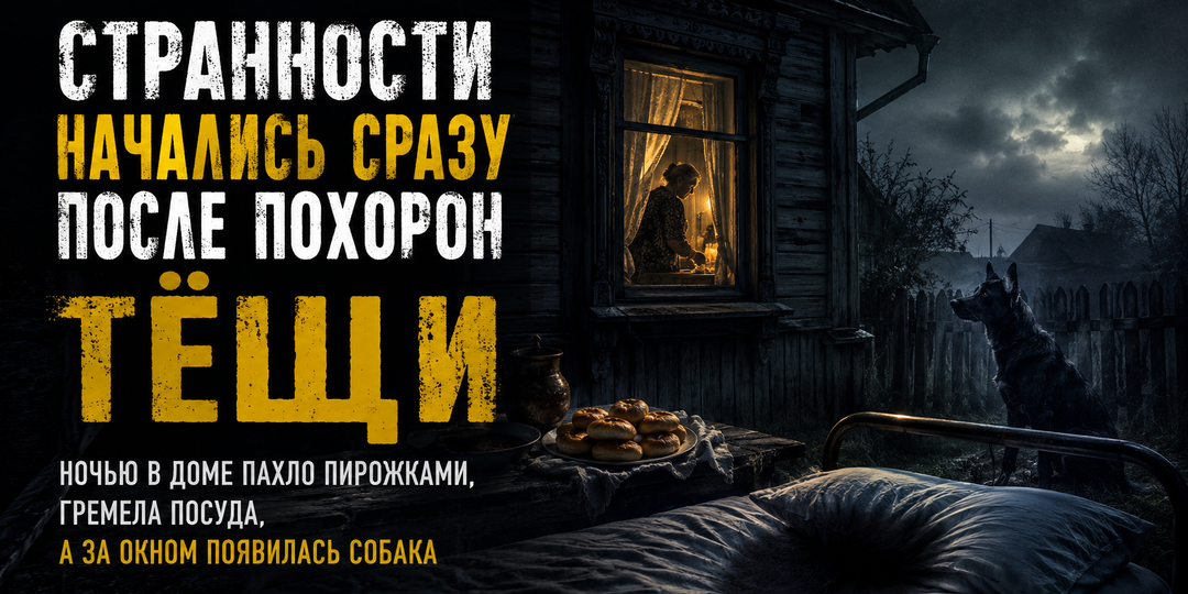 СТРАННОСТИ НАЧАЛИСЬ СРАЗУ ПОСЛЕ ПОХОРОН ТЁЩИ: НОЧЬЮ В ДОМЕ ПАХЛО ПИРОЖКАМИ, ГРЕМЕЛА ПОСУДА, А ЗА ОКНОМ ПОЯВИЛАСЬ СОБАКА