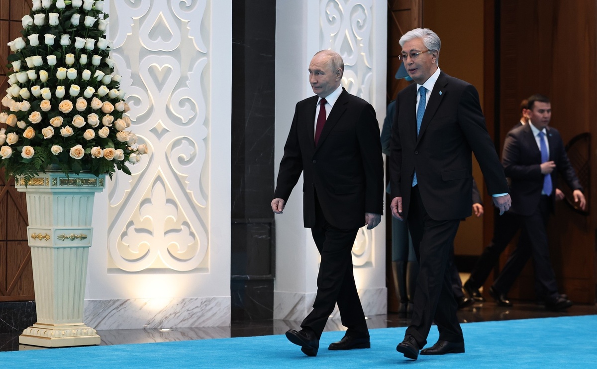 Визит Путина приурочен к саммиту Евразийского экономического союза в Астане.  Фото: Фото: пресс-служба Администрации президента / kremlin.ru