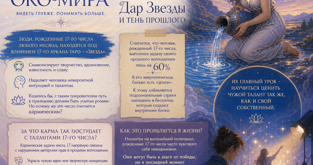 КАРМА И ТАЛАНТ: ПОЧЕМУ РОЖДЕННЫМ 17-ГО ЧИСЛА БЫВАЕТ ТАК СЛОЖНО ДОСТИЧЬ ПРИЗНАНИЯ?