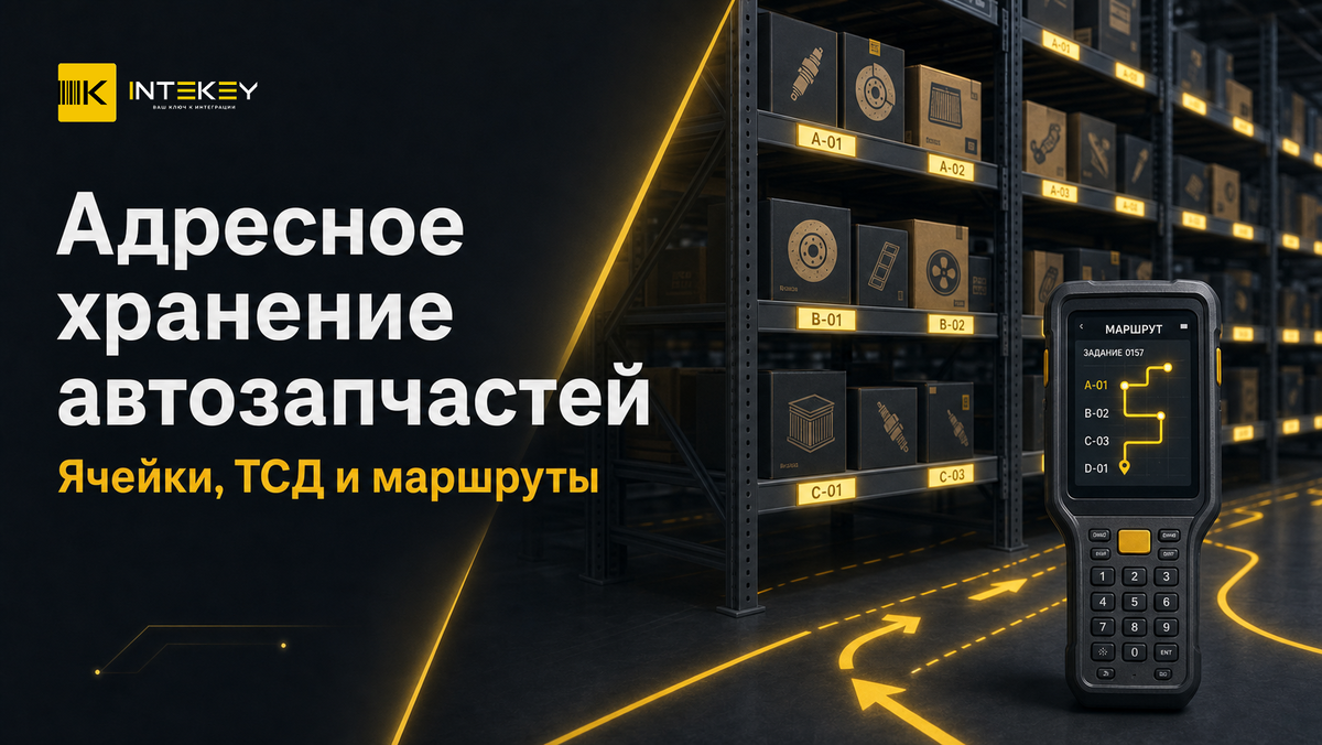 Адресное хранение на складе автозапчастей