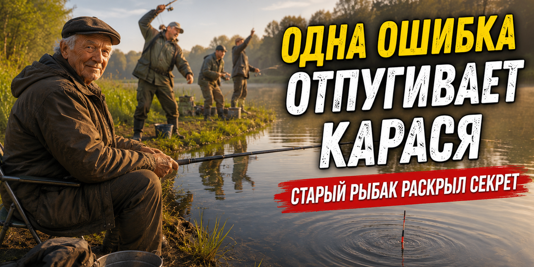 Старый рыбак показал одну ошибку при ловле карася. Из-за неё многие сидят без поклёвок всё утро