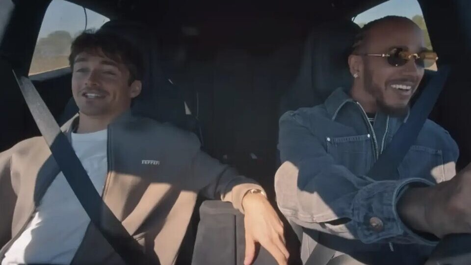 Льюис Хэмилтон и Шарль Леклер оценили электромобиль Ferrari