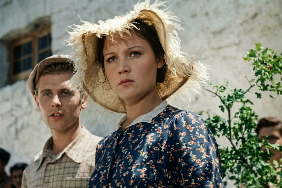 В фильме "Смелые люди", 1950 год