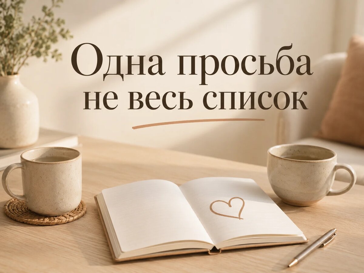 Просьба звучит спокойнее, когда в ней одно конкретное действие, а не весь список накопленных обид.