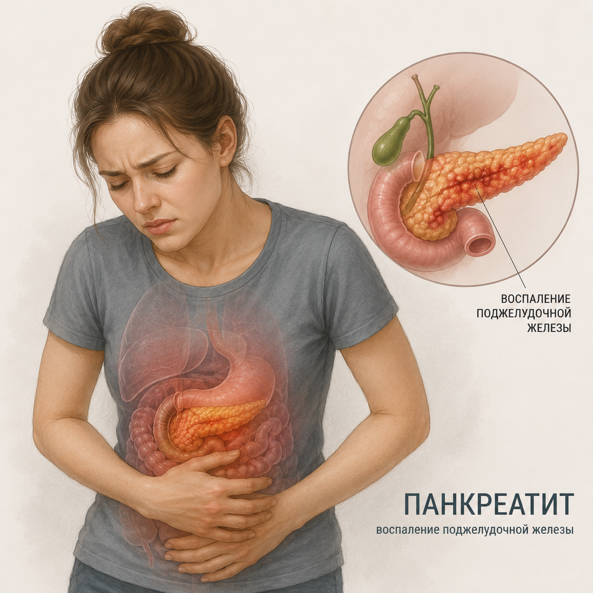 Панкреатит - тоже вызывает ком в горле