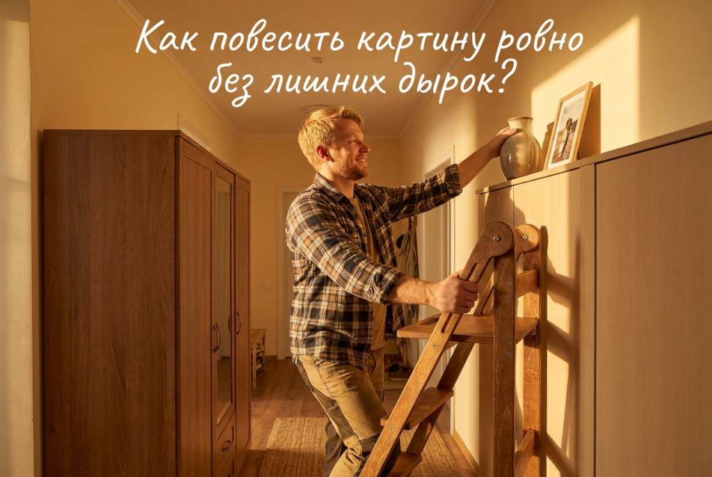    Пошаговый метод крепления картины без повреждения стены ecomebel