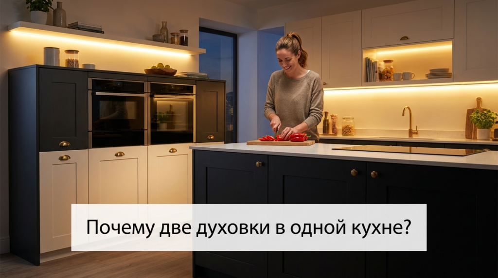    Пример эргономичного размещения двух духовок для большой семьи MDKUHNY