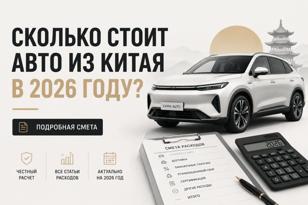    Сколько стоит авто из Китая в 2026 году подробная смета