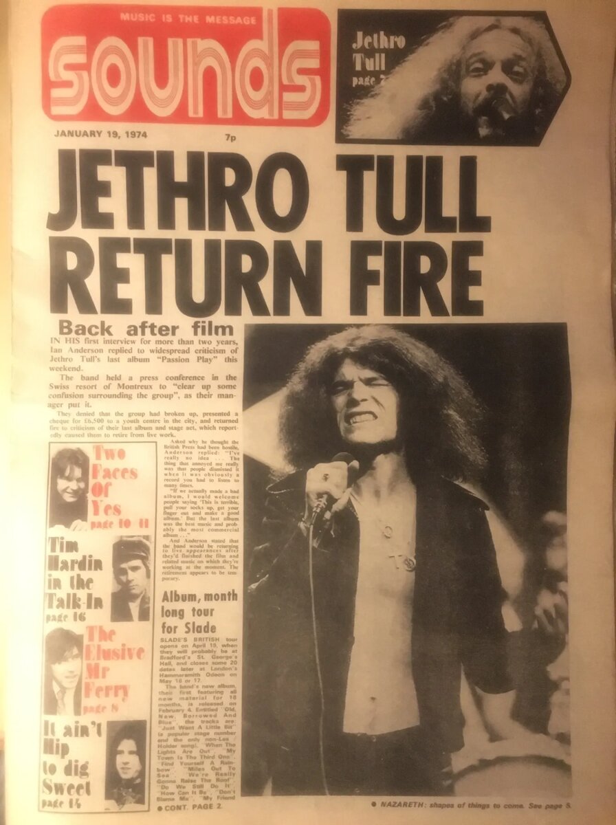 SOUNDS от 19 января 1974 года