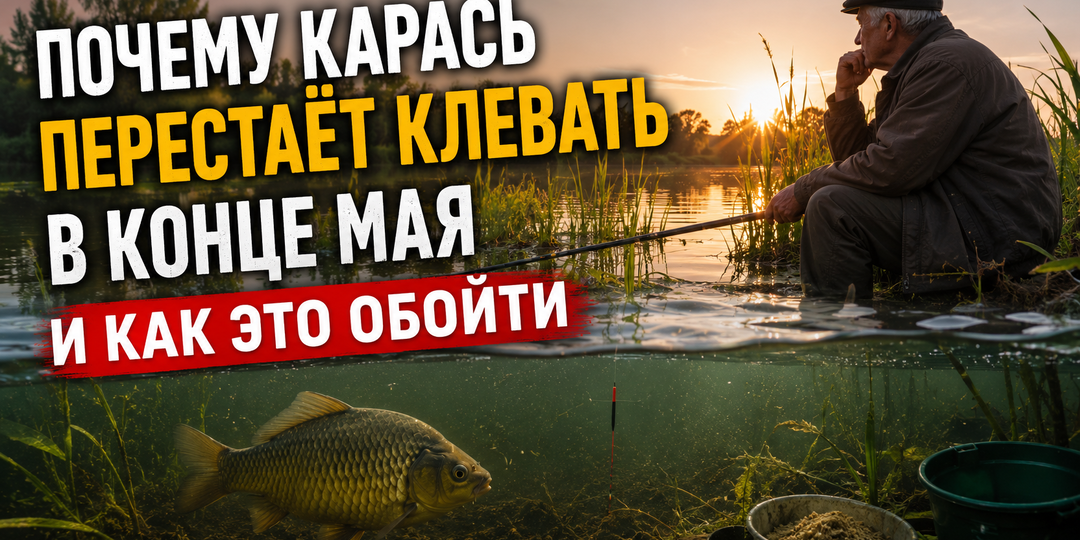 Старый рыбак рассказал, почему в конце мая карась резко перестаёт клевать — и как это обойти