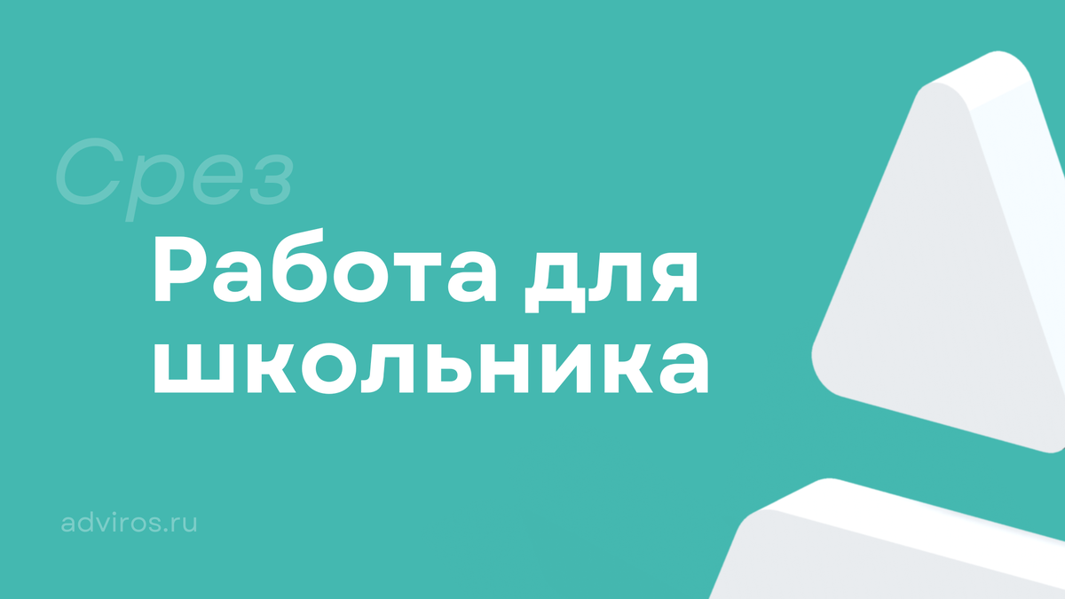 Работа для школьников 2026 / Срез / Адвирос
