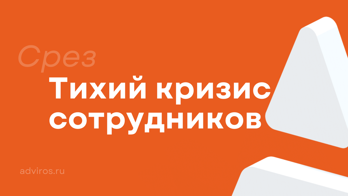 Тихий кризис сотрудников / Срез / Адвирос
