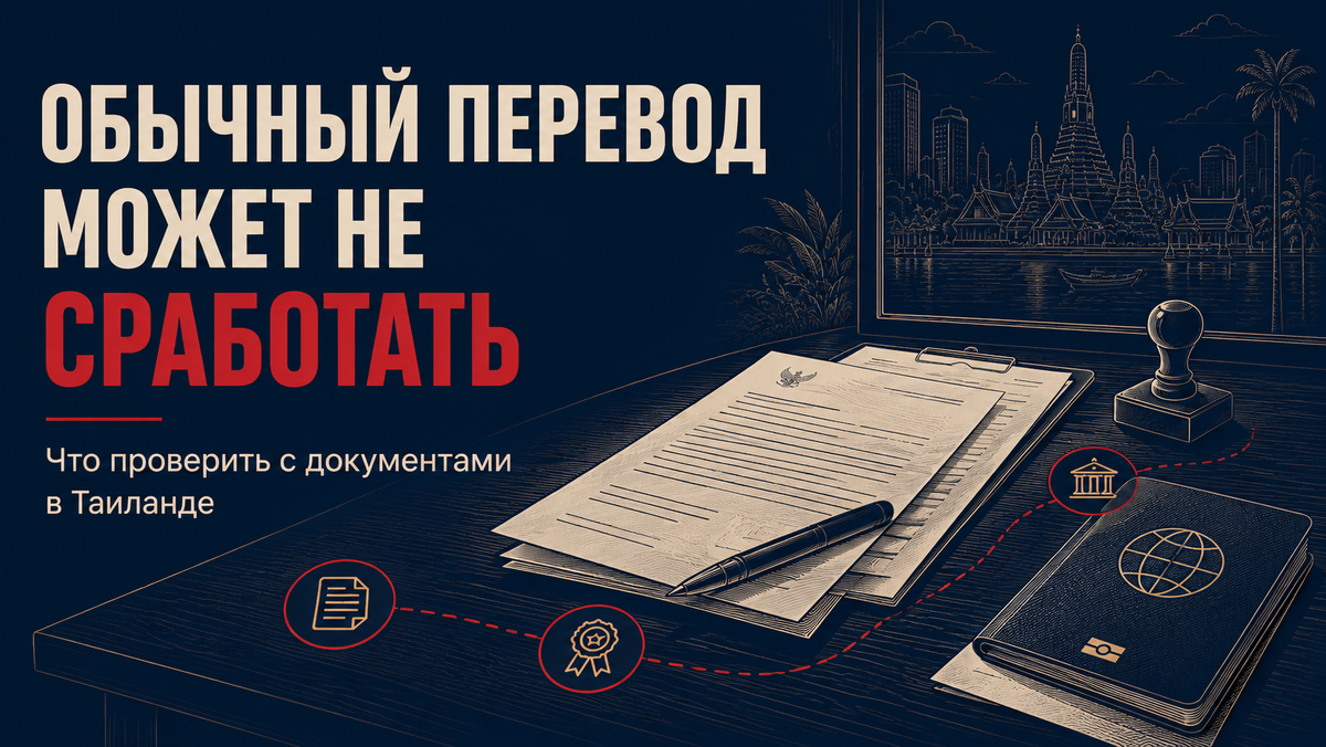 В Таиланде документ должен не просто быть переведён — его должны принять в конкретной инстанции