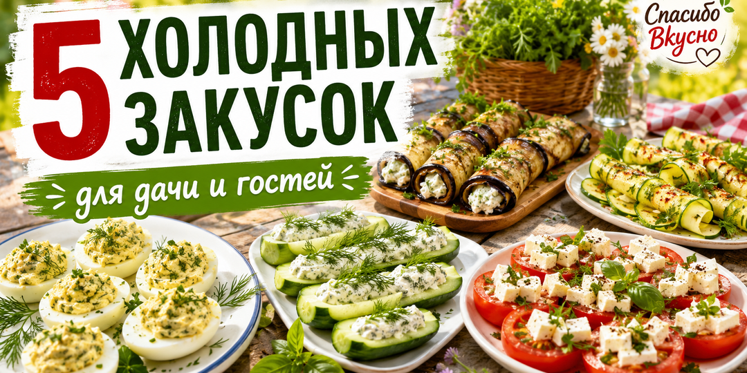 5 холодных закусок для дачи и летнего стола: готовятся заранее и выручают в жару