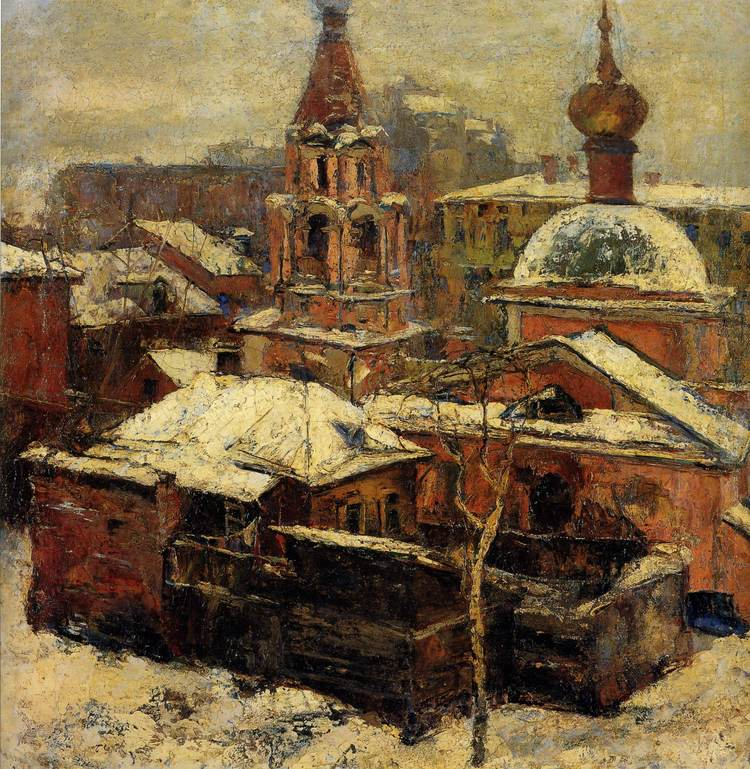 Б.Н.Яковлев. Страстной монастырь в Москве. 1917.