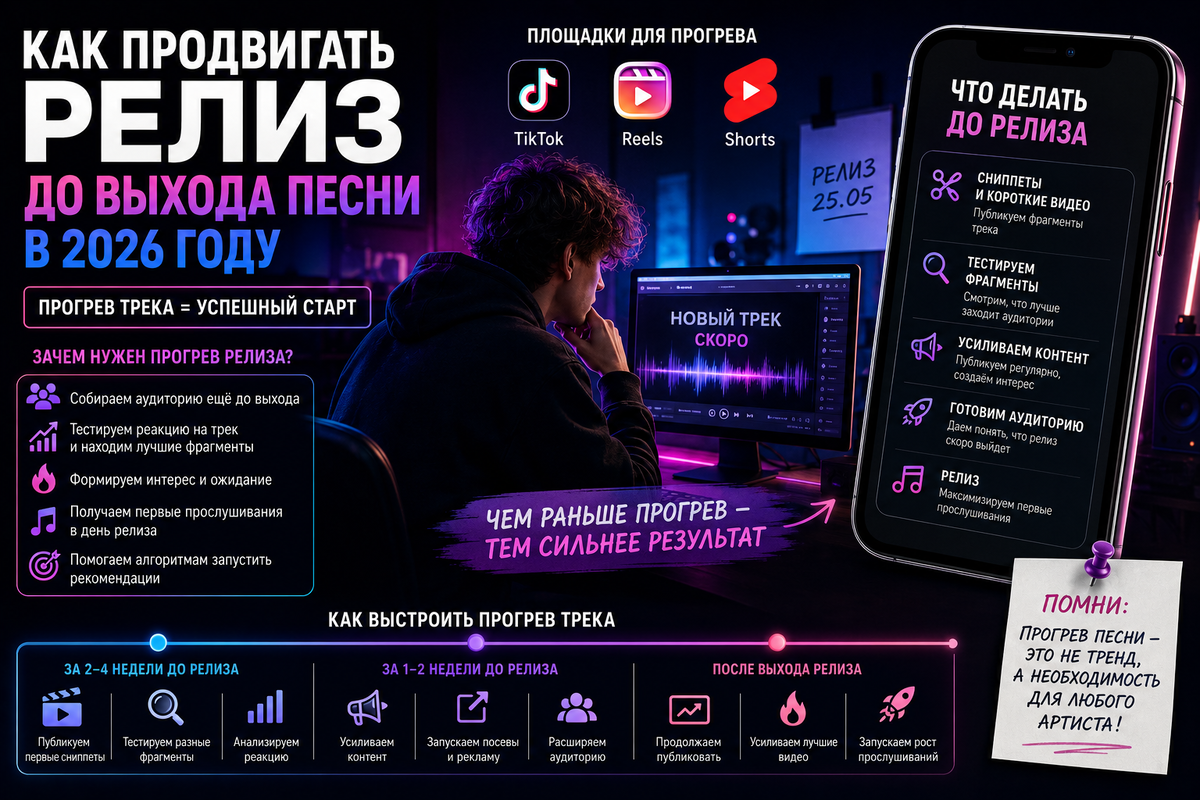 Как продвигать релиз до выхода песни в 2026 году