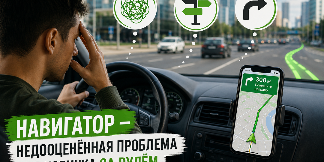 Навигатор — одна из самых недооценённых проблем для новичка за рулём