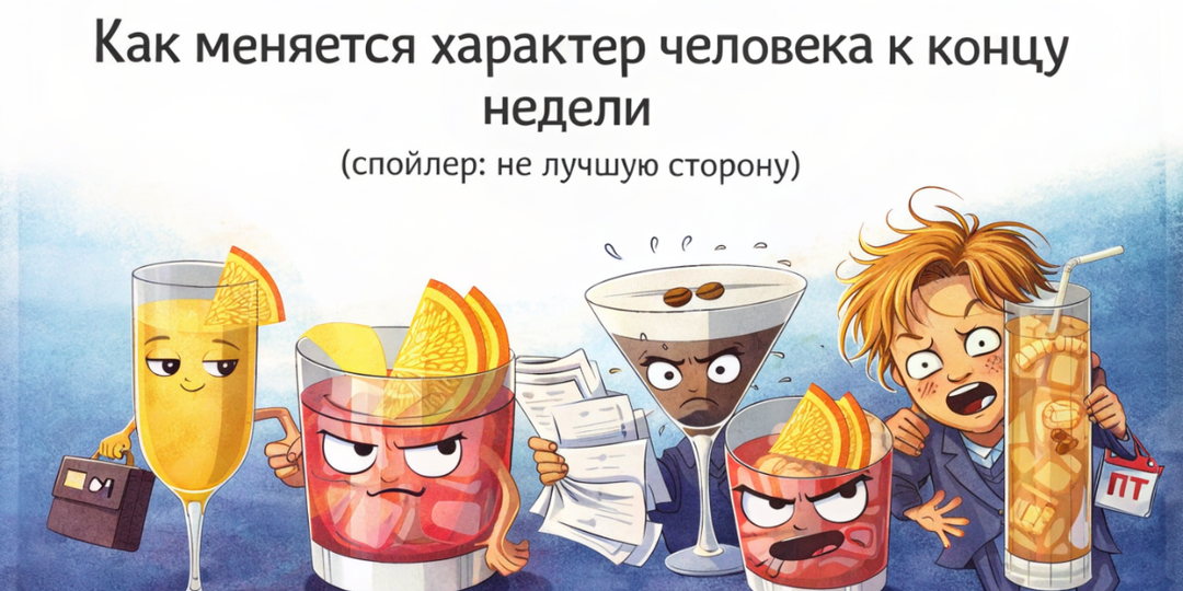 Как меняется характер человека к концу недели