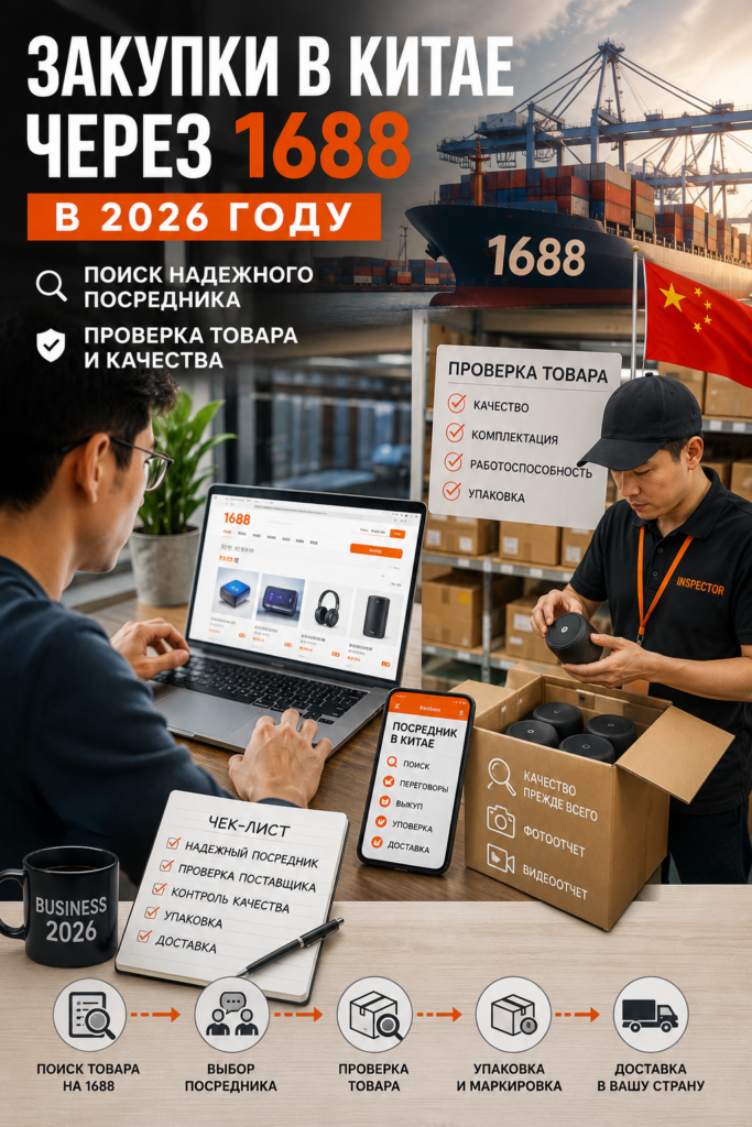    Закупки товара в Китае через 1688 в 2026 году: как найти надежного посредника и проверить товар без ошибок и лишних трат Рахим Танжариков
