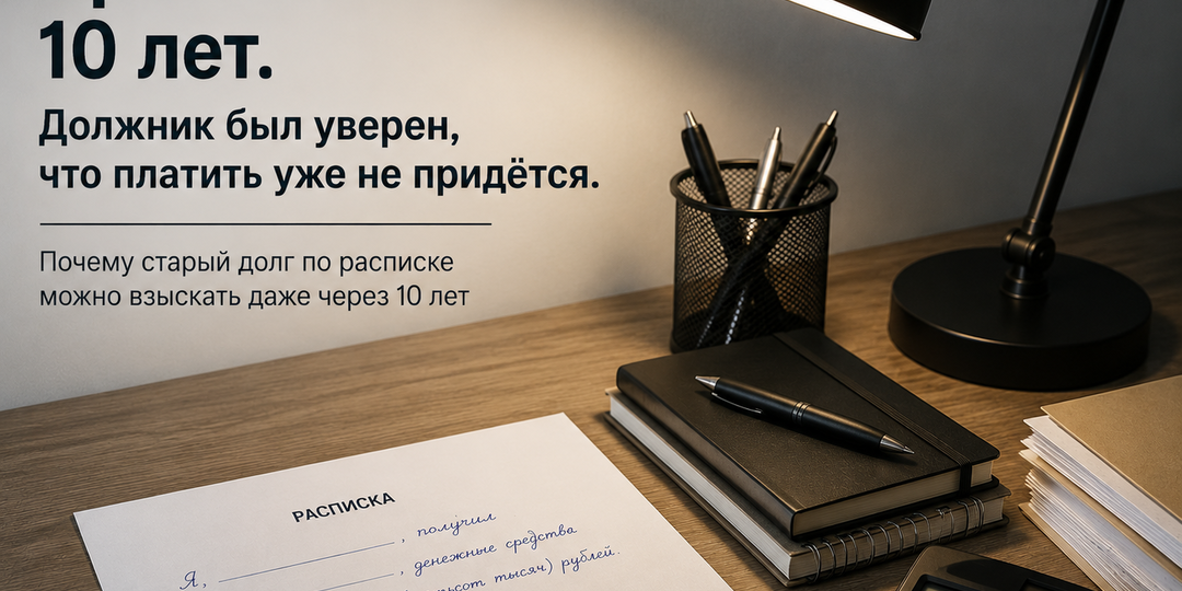 Прошло почти 10 лет. Должник был уверен, что платить уже не придётся
