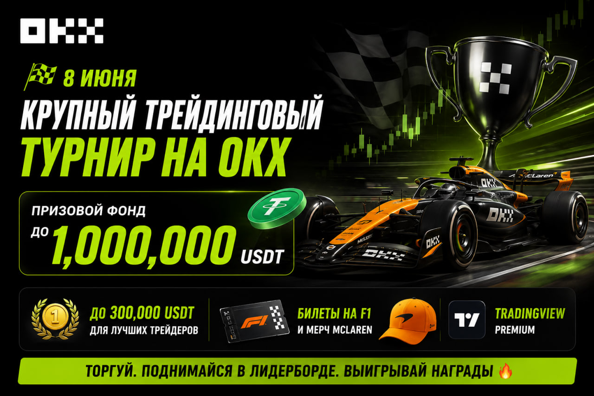 Торговый турнир от OKX на 1 миллион долларов - летом 2026 года
