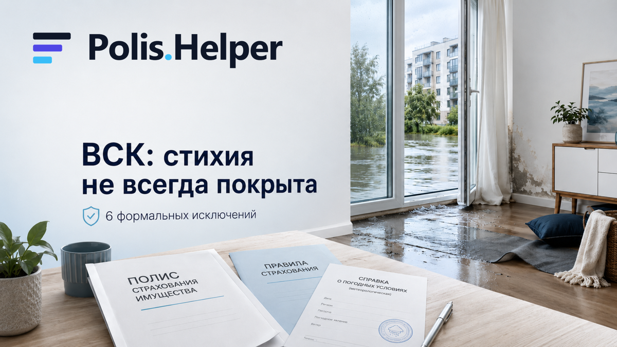 у ВСК есть исключения в Правилах страхования имущества