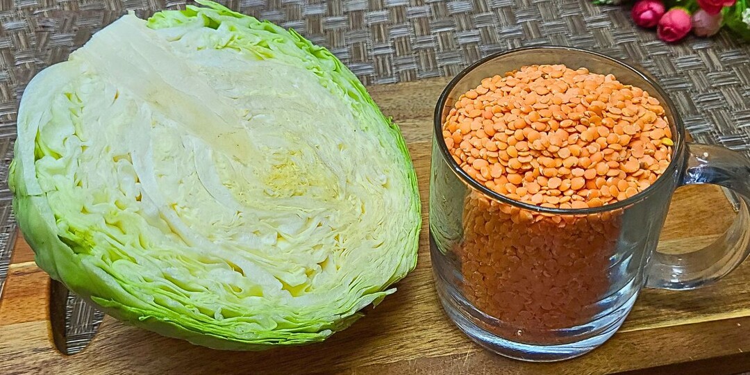 Беру капусту и чечевицу! Это так вкусно, что готовлю 3 раза в неделю! Быстрый и простой рецепт