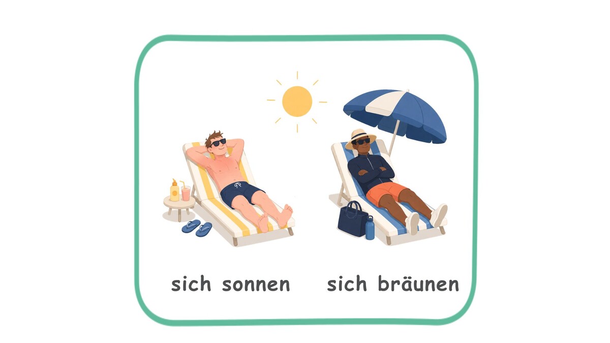 sich sonnen vs sich bräunen