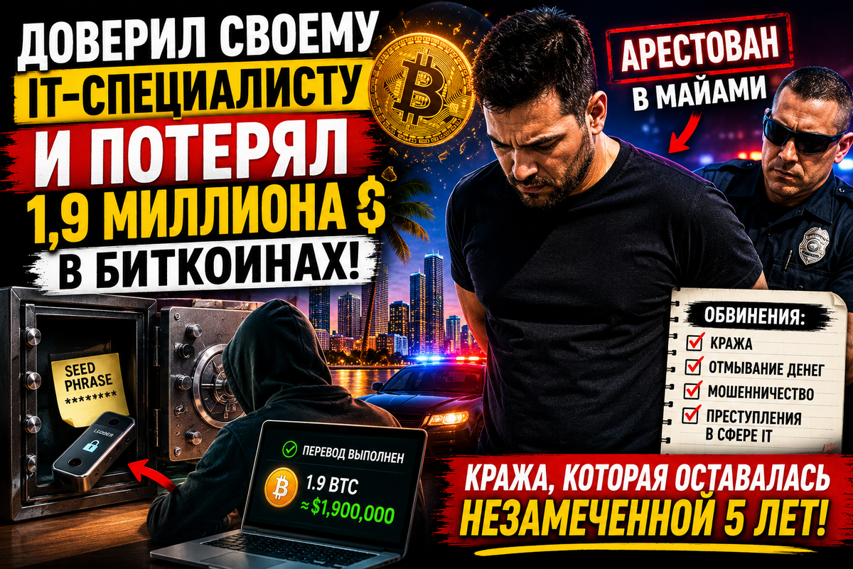 Он доверил своему IT-специалисту биткоины