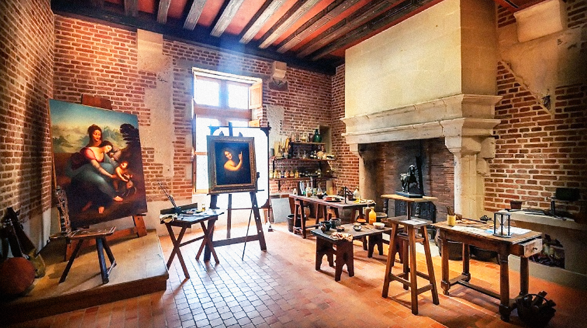 Мастерская Леонардо Да Винчи в замке Кло-Люсе, Франция. Фото: L. de Serres, ot-saumur.fr