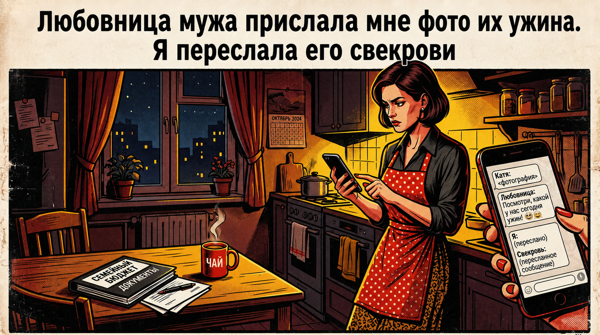 Любовница мужа прислала мне фото их ужина