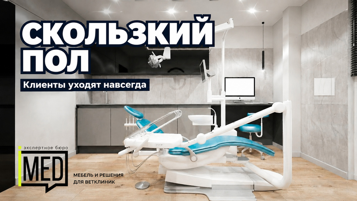    Скользкий пол может стать серьёзной проблемой для ветеринарной клиники. admin