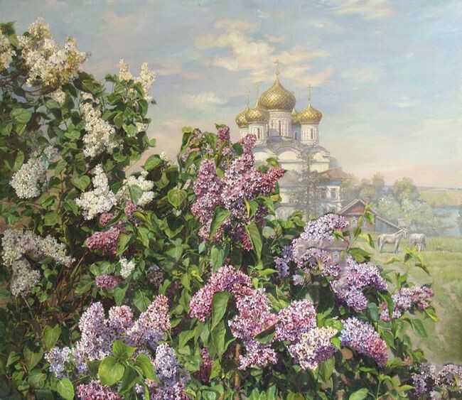 Сиреневый май. Худ. Э. Панов. Из открытого источника