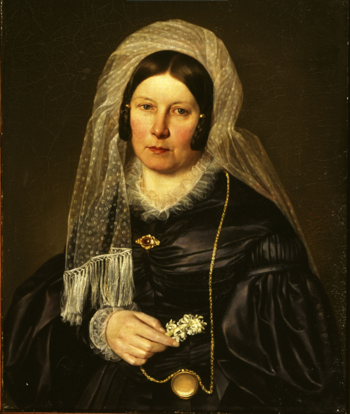Неизвестный художник
Карамзина Екатерина Андреевна (1780-1851), урожденная Колыванова. Вторая жена Н.М. Карамзина; сестра П.А. Вяземского.
Конец 1830-х гг.
Россия, холст, масло

