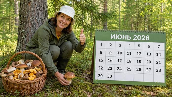 Грибной календарь 2026: полный гид по тихой охоте в июне 2026. Какие грибы собирать, где найти и какие есть опасности? Обложка © Chat GPT