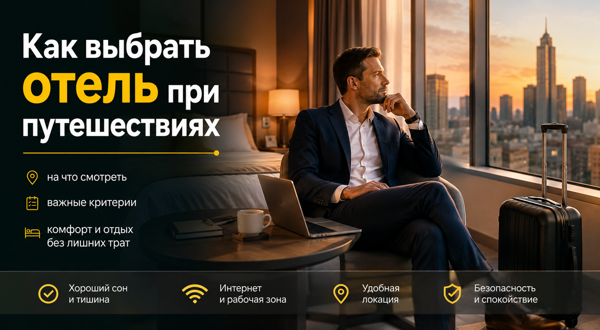 Как выбрать отель при путешествиях: что важно для бизнесмена, который хочет отдохнуть, а не устать ещё сильнее