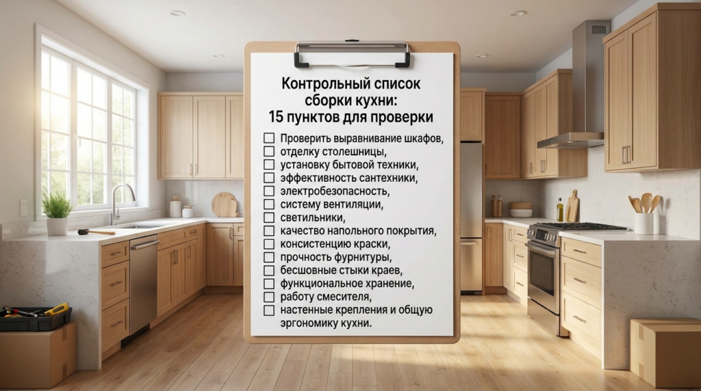    Пошаговый чек-лист контроля качества при приёмке кухонной мебели MDKUHNY