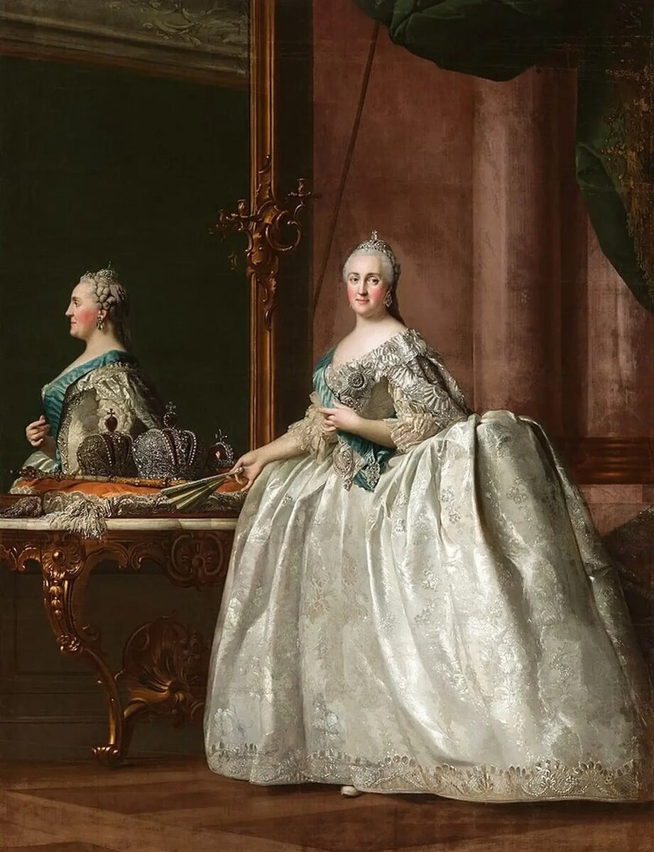 «Коронационный портрет Екатерины II», 1763 год, Государственная Третьяковская галерея, Москва.