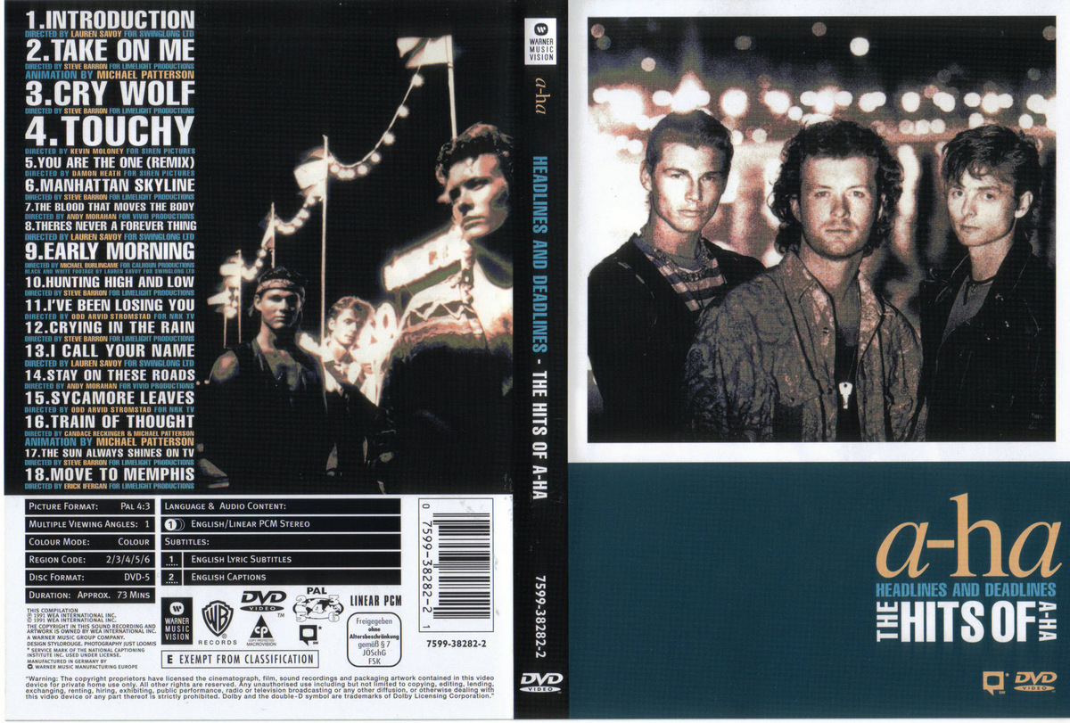 Обложка DVD диска с видеоколлекцией a-ha. У меня такой же!