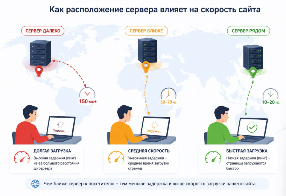 Однако реальный путь пакета гораздо сложнее прямой линии. Данные проходят через каскад сетевых узлов: домашний роутер, провайдеров последней мили, магистральные маршрутизаторы и точки обмена трафиком (IXP — Internet Exchange Points). На каждом таком транзитном узле (hop) происходит маршрутизация пакета по протоколу BGP (Border Gateway Protocol). Маршрутизатор анализирует заголовок пакета и определяет оптимальное следующее направление. Этот процесс обработки занимает время. Если сервер расположен в другой стране, пакет совершит от 15 до 25 хопов, на каждом из которых возможны задержки из-за локальной перегрузки сетевых каналов.