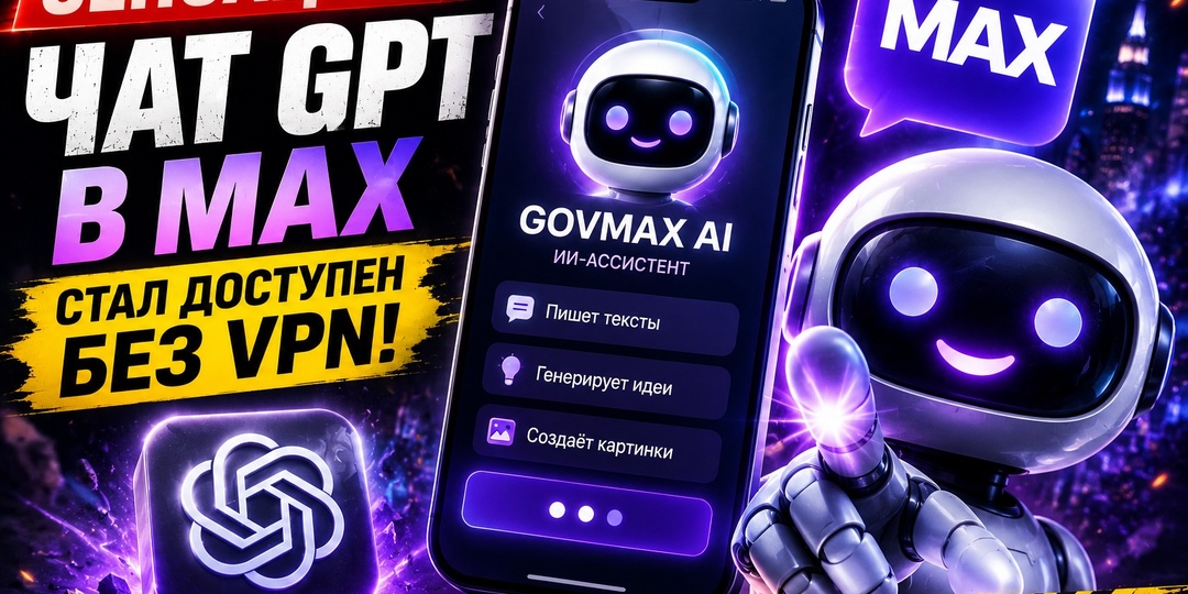 🚨 Чат ГПТ в МАКС стал доступен без VPN? “GPT в MAX” уже можно попробовать через GOVMAX AI - и это может стать новым безумием