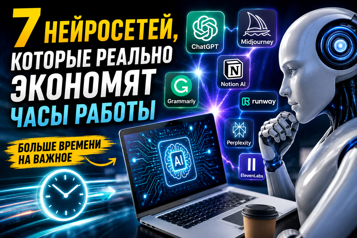 7 нейросетей, которые реально экономят часы работы — я проверил их в деле