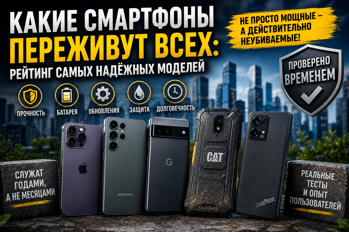 Какие смартфоны переживут всех: рейтинг самых надёжных моделей
