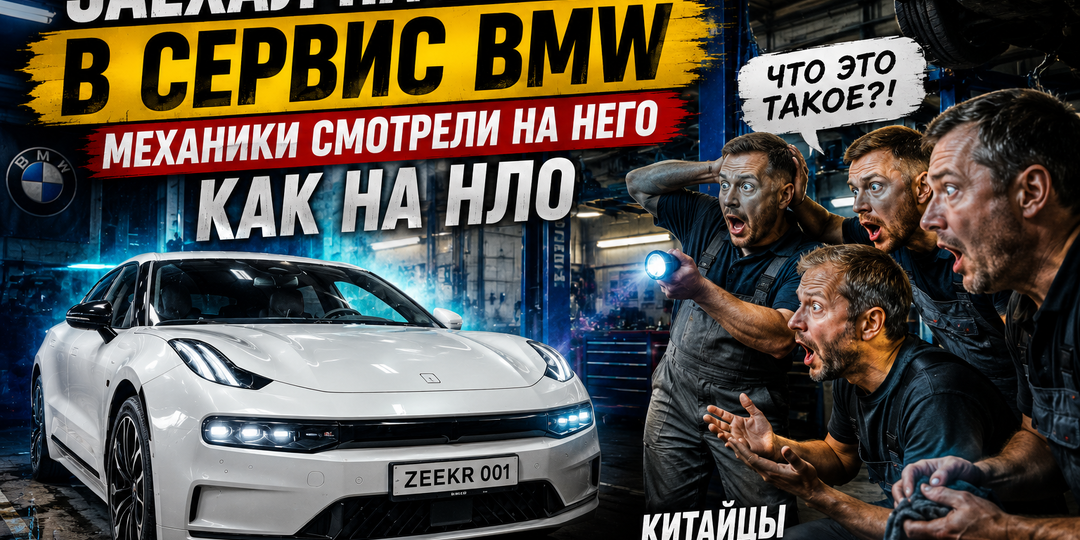 Привёз Zeekr в сервис BMW. Механики не ожидали увидеть такое