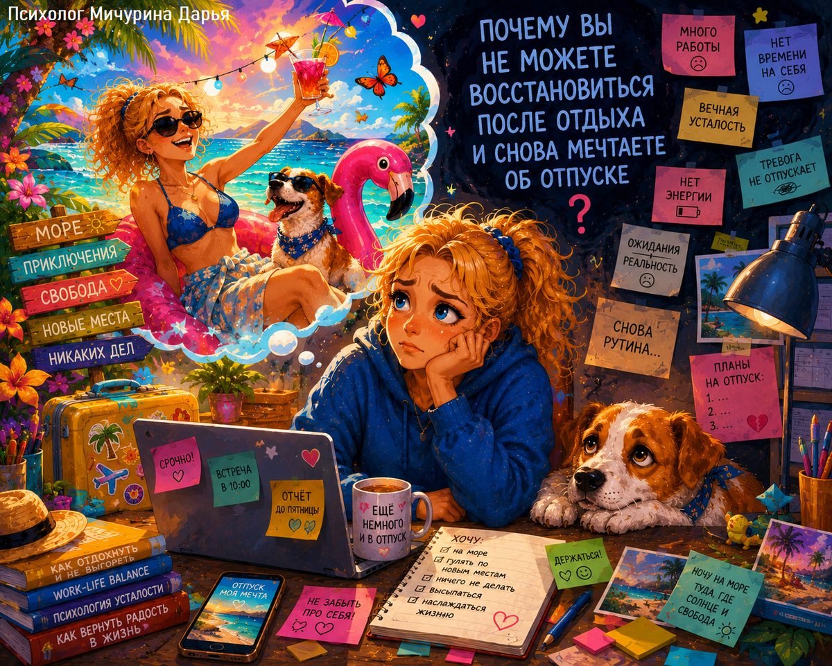 Почему первая неделя после отпуска - самая тяжёлая (и это не про работу)