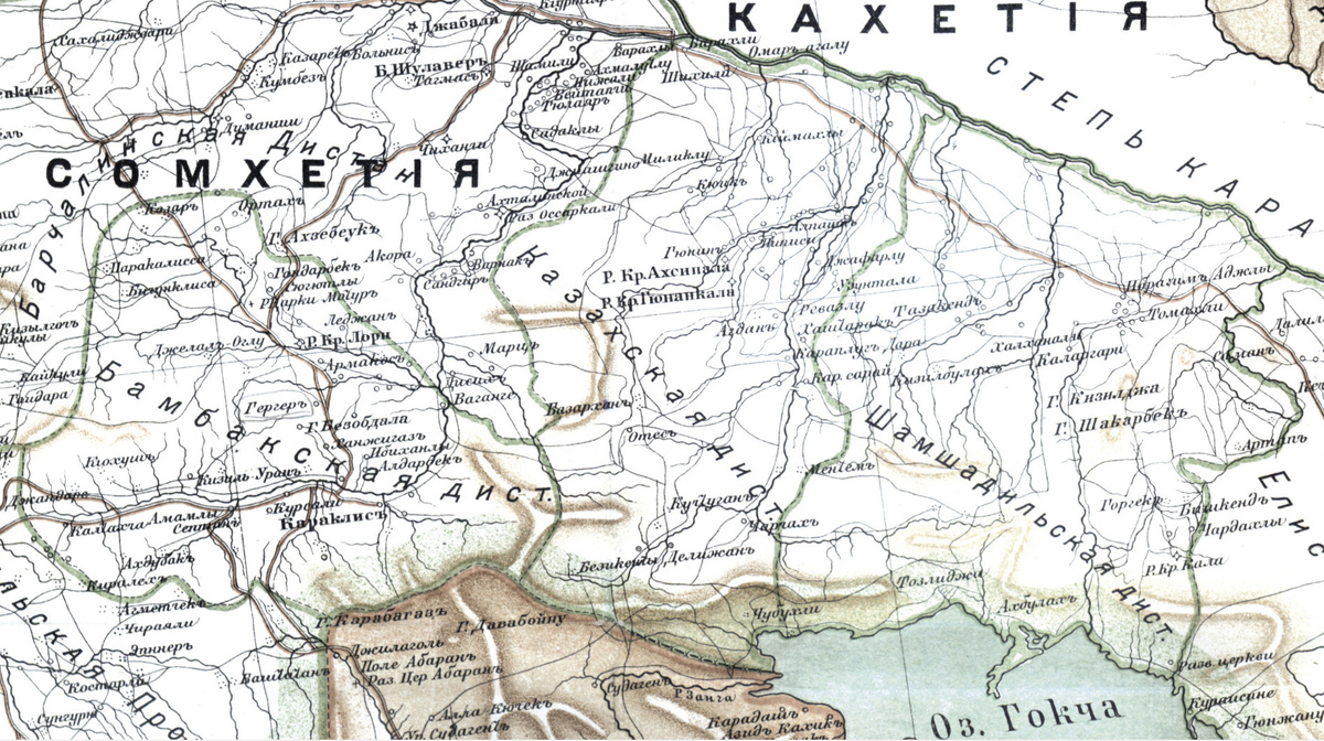 Казах__Карта театра войны с персиянами, 1827 г.