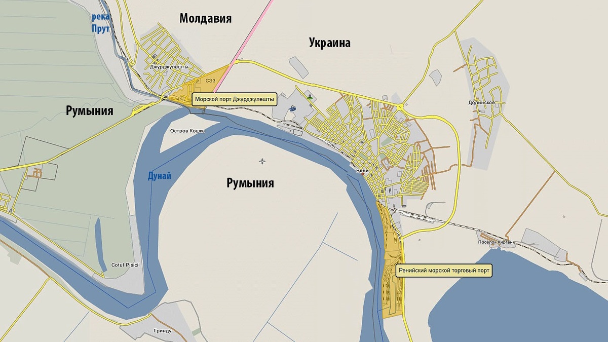     Карта границы Молдавии, Румынии и Украины   
(cc) wikimapia